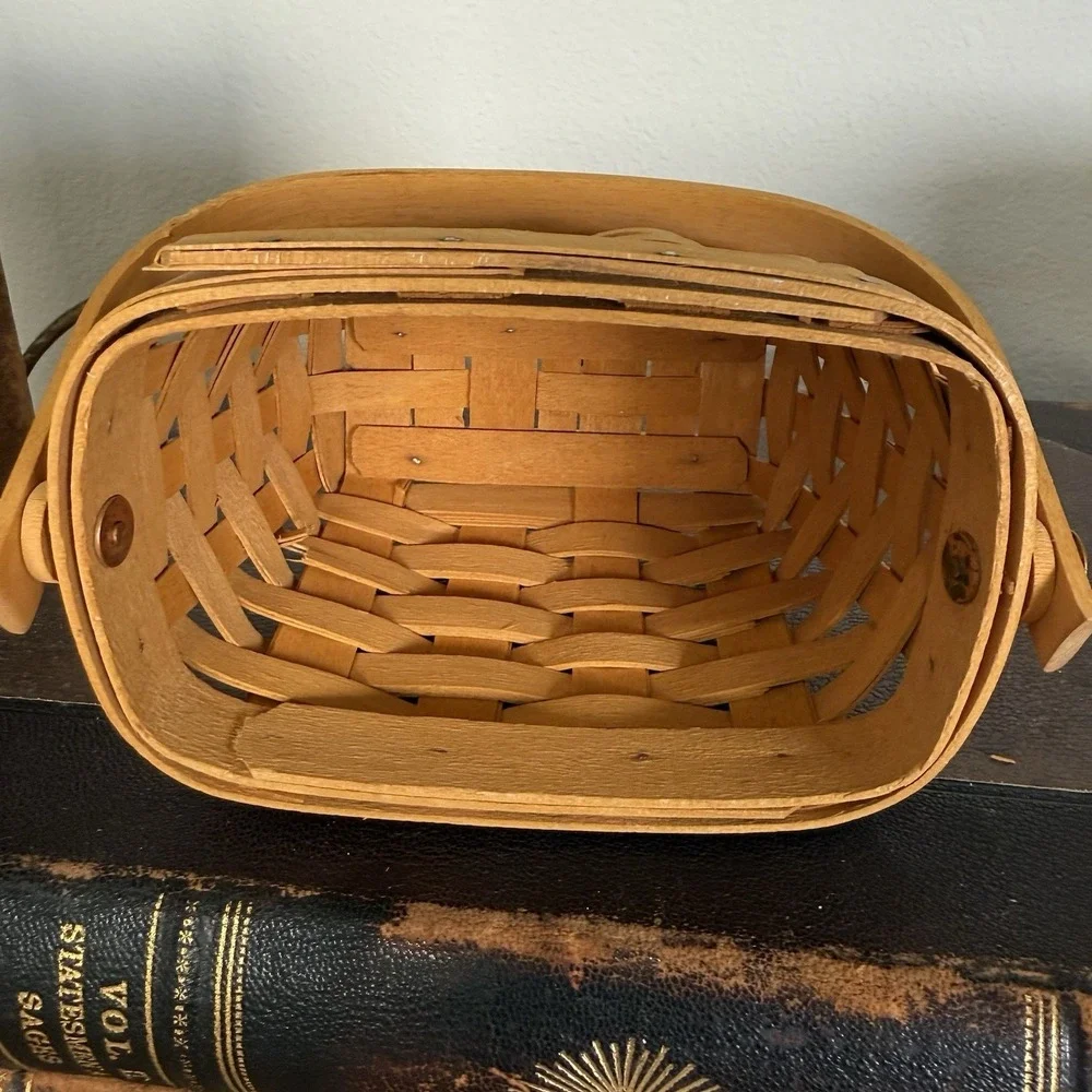 Vintage Longaberger Baskets Lot Of 4 Various Sizes Bee Basket Signed GUC
